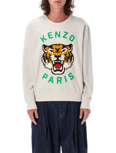 KENZO MEN'S LUCKY TIGER OVER CREWNECK