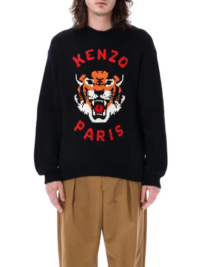 Kenzo Men's Lucky Tiger Sweater In Black For Ss24