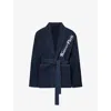KENZO KENZO MEN'S MIDNIGHT BLUE X VERDY WORKWEAR RELAXED-FIT COTTON JACKET