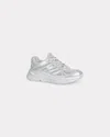 Kenzo Pace Mesh Metallic Sneakers In Silver
