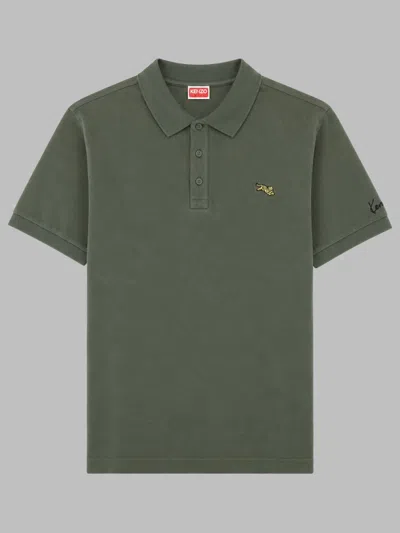 Kenzo Men's Piquet Polo Shirt In Green