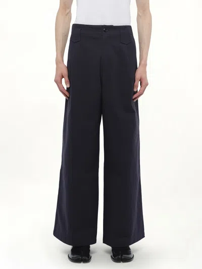 Kenzo Men's Pleated Oversize Pants In Black