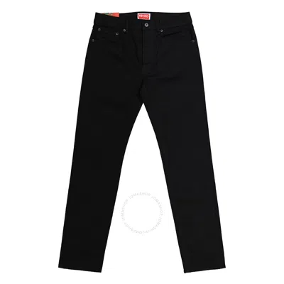 Kenzo Men's Rinse Black Denim Bara Slim Jeans In Blue/black