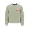 Kenzo Cotton Sweatshirt With Logo In Green