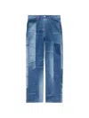Kenzo Patchwork Design Jeans In Stonebleac