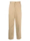 Kenzo Straight-leg Carpenter Trousers In Darkbeige