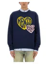 Kenzo Hearts Classic Sweatshirt In Blue