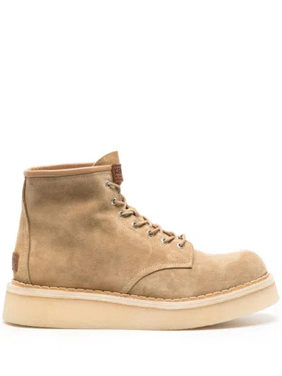 Kenzo Men's Tan Leather Boots For Ss24 In Beige