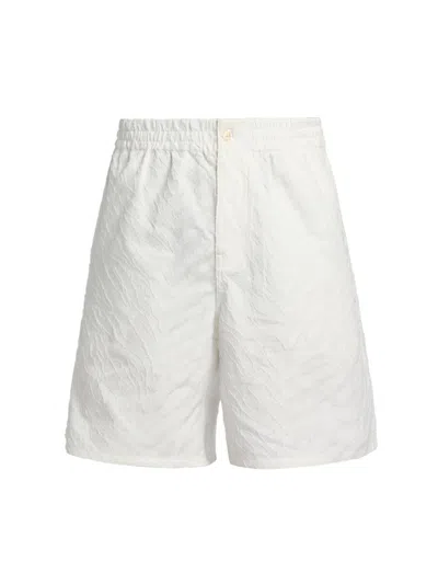 Kenzo Men's Tiger Cotton Shorts In White
