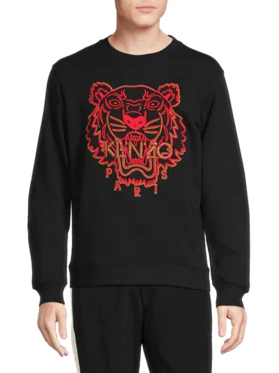 Kenzo Men's Tiger Graphic Crewneck Sweatshirt In Black