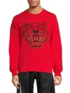 Kenzo Men's Tiger Graphic Crewneck Sweatshirt In Red