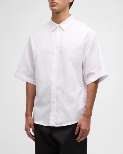 Kenzo Men's Tonal Weave Sport Shirt In White