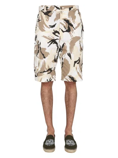 KENZO MEN'S TROPIC CAMO BERMUDA SHORTS