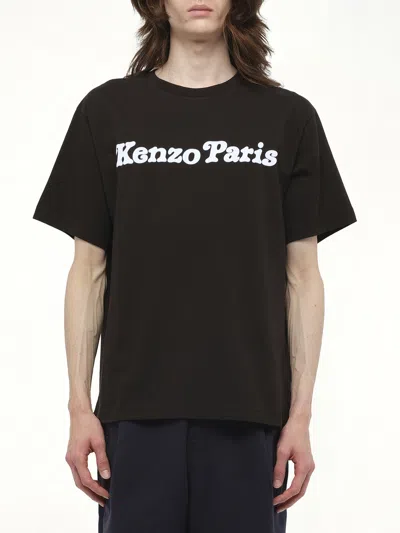 Kenzo Verdy Os Printed Cotton T-shirt In Black