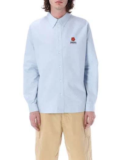 Kenzo Men's White Boke Flower Crest Casual Shirt For Ss24