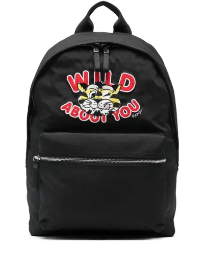 Kenzo Men Wild Tiger Backpack In Black