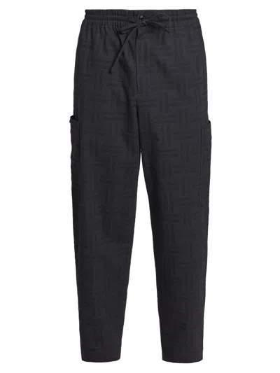Kenzo Men's Woven Cargo Jogger Pants In Black