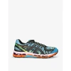KENZO KENZO MEN'S BLUE OTHER X ASICS KAYANO LEATHER LOW-TOP TRAINERS