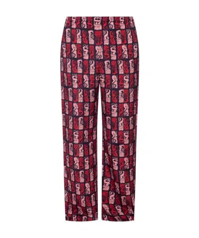 Kenzo Mermaid-print Trousers In Red