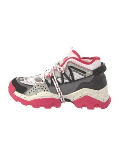 Pre-owned Kenzo Mesh Colorblock Pattern Chunky Sneakers In Multi