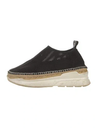 Pre-owned Kenzo Mesh Espadrille Sneakers In Black