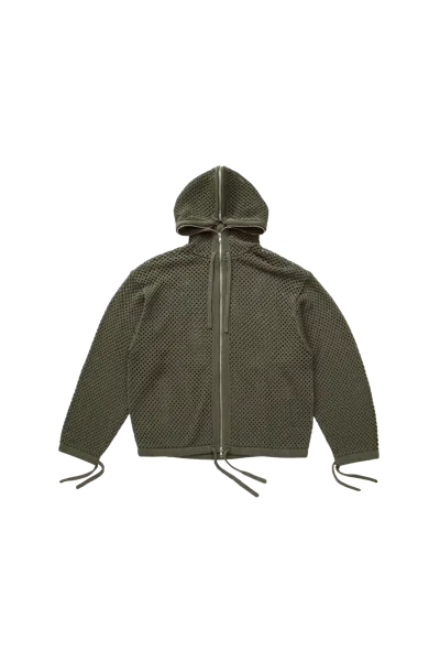Kenzo Mesh Full Zip Hoodie Green