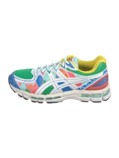 Pre-owned Kenzo Mesh Printed Athletic Sneakers W/ Tags In White