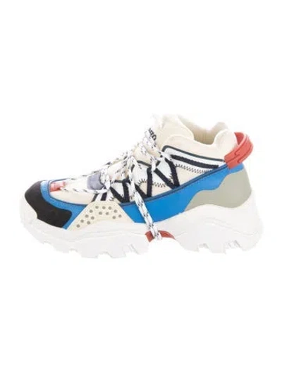 Pre-owned Kenzo Mesh Printed Chunky Sneakers In Multi