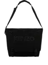 Kenzo Black Logo Large Messenger Bag
