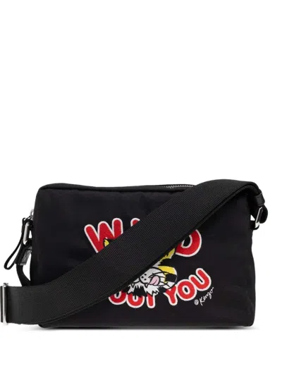 KENZO MESSENGER BAG WITH EMBROIDERY