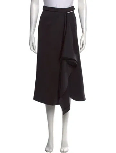 Pre-owned Kenzo Midi Length Skirt In Black