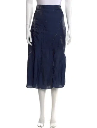 Pre-owned Kenzo Midi Length Skirt In Blue