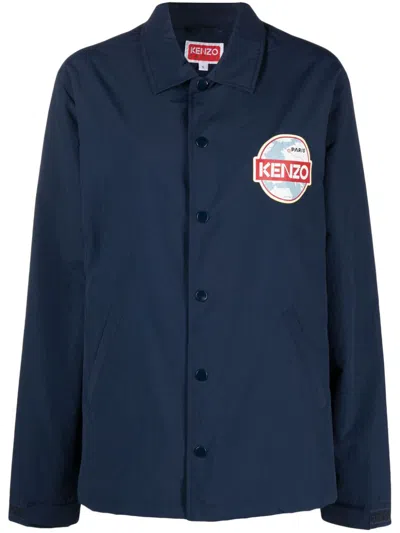 Kenzo Midnight Blue Bomber Jacket For Men In Navy