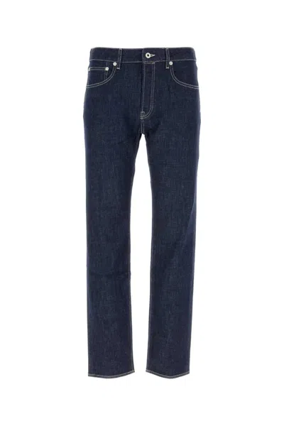 KENZO MIDNIGHT BLUE STRETCH DENIM BARA JEANS