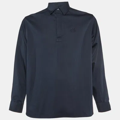 Pre-owned Kenzo Midnight Blue Tiger Embroidered Cotton Polo Shirt M In Navy Blue