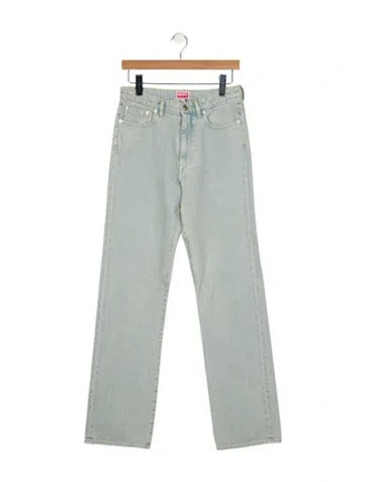Pre-owned Kenzo Mid-rise Straight Leg Jeans In Blue