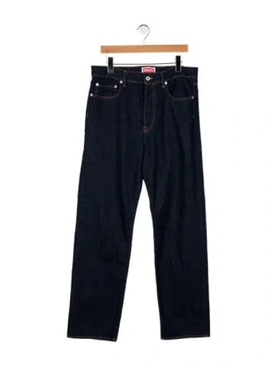 Pre-owned Kenzo Mid-rise Straight Leg Jeans W/ Tags In Blue