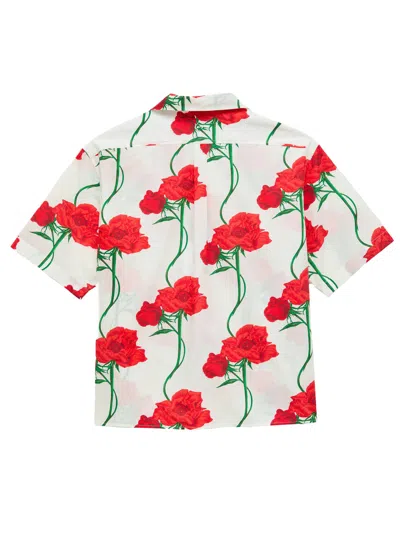 Kenzo Mini Archive Rose Short-sleeved Hawaiian Shirt In Multi