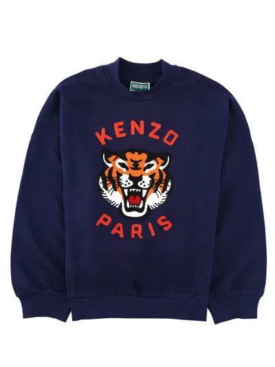 Kenzo Mini Boys' Cotton Sweatshirt In Blue