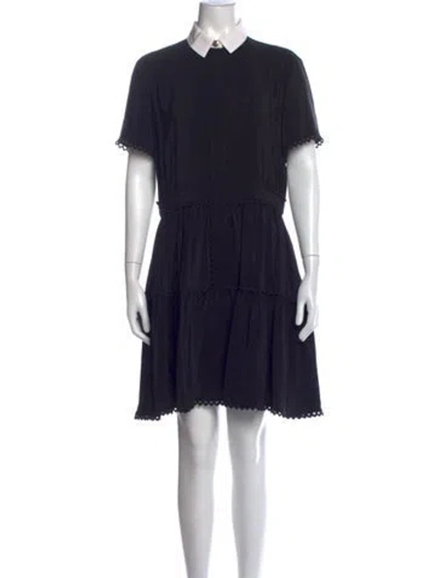Pre-owned Kenzo Mini Dress In Black