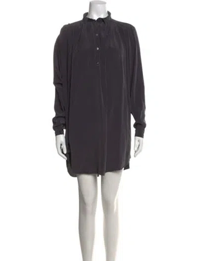 Pre-owned Kenzo Mini Dress In Grey