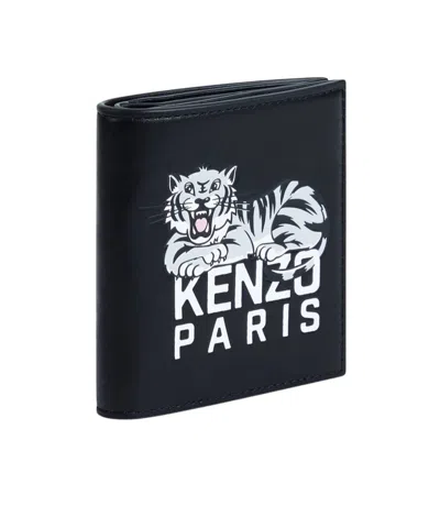 Kenzo Mini Folding Wallet In Black