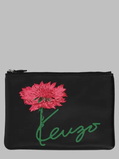 Kenzo Mini Leather Clutch For Men In Red