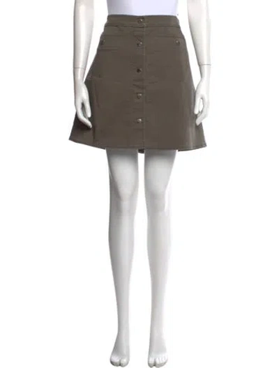 Pre-owned Kenzo Mini Skirt In Green