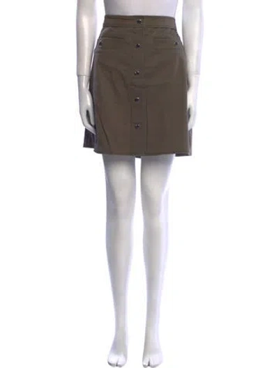 Pre-owned Kenzo Mini Skirt In Green