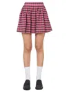 Kenzo High-waisted Check-pattern Skirt In Pink