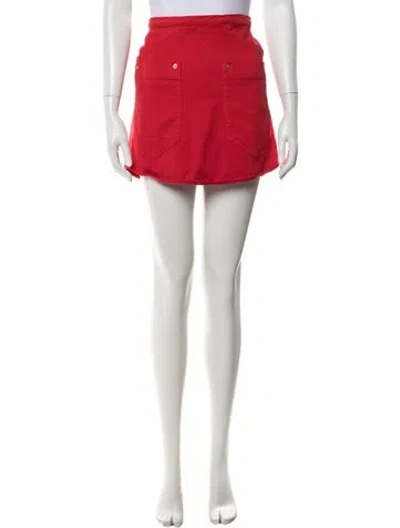 Pre-owned Kenzo Mini Skirt In Red