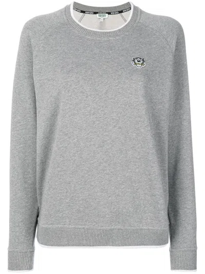 Kenzo Mini Tiger Sweatshirt In Gray