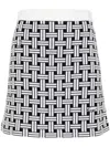 Kenzo Patterned-jacquard Mini Skirt In White