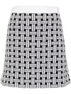 Kenzo Patterned-jacquard Mini Skirt In White